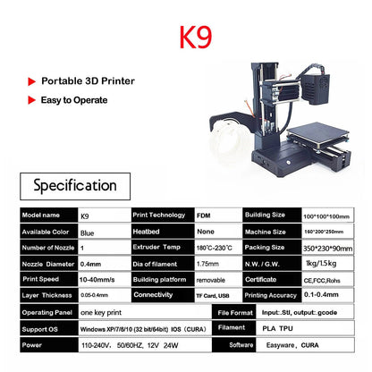 Compact FDM Printer for Beginners