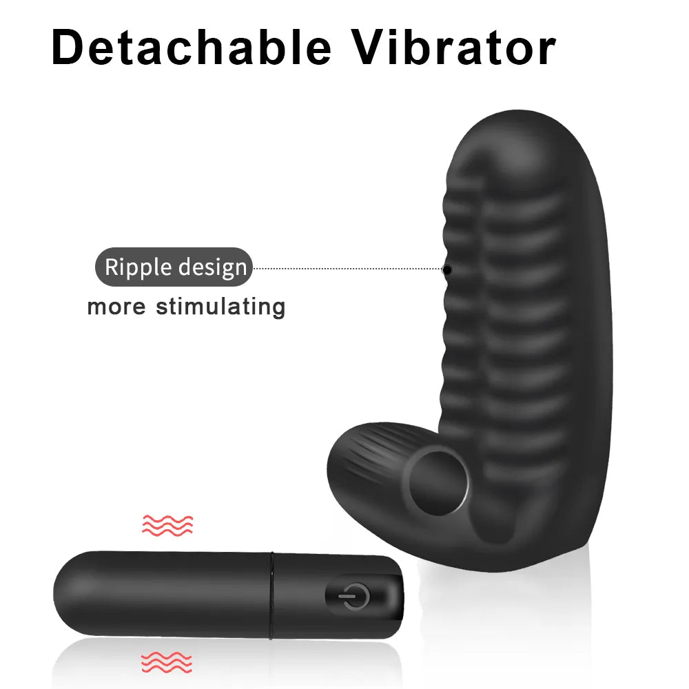 G-Spot pleasure toy with finger vibrator