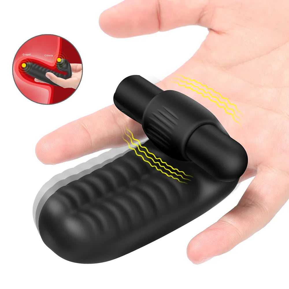 G-Spot vibrator with finger attachment