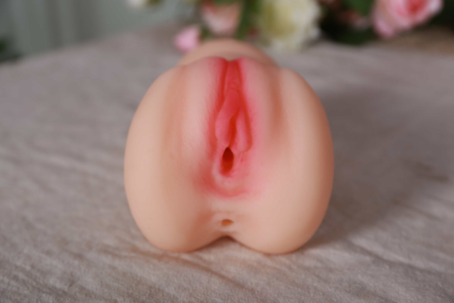 Brown Sex Masturbator - Plush Male Masturbator with Realistic Pocket Pussy and Vagina