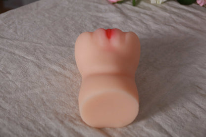 Brown Sex Masturbator - Plush Male Masturbator with Realistic Pocket Pussy and Vagina