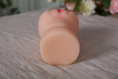 Brown Sex Masturbator - Plush Male Masturbator with Realistic Pocket Pussy and Vagina