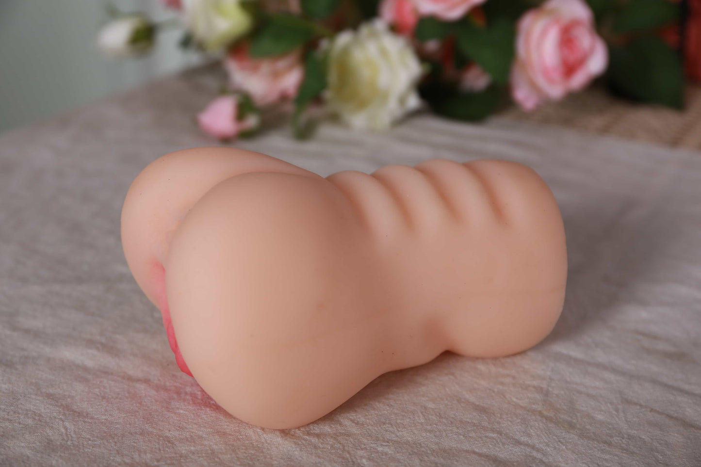 Brown Sex Masturbator - Plush Male Masturbator with Realistic Pocket Pussy and Vagina