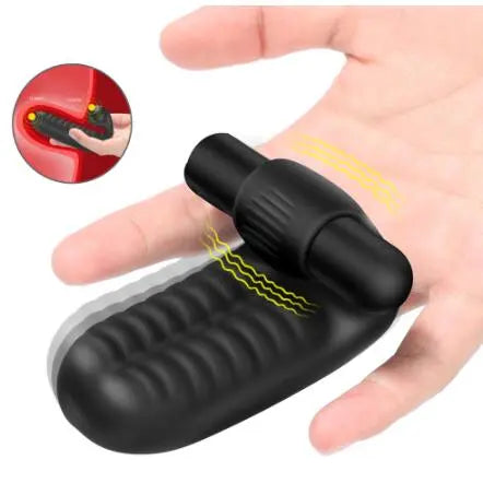 Pleasure toy G-Spot vibrator with finger attachment