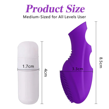 Pleasure toy clit vibrator with finger massager
