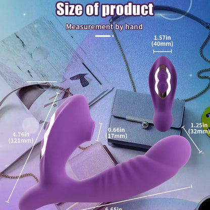 Silicone vibrator for clitoral lick-sucking