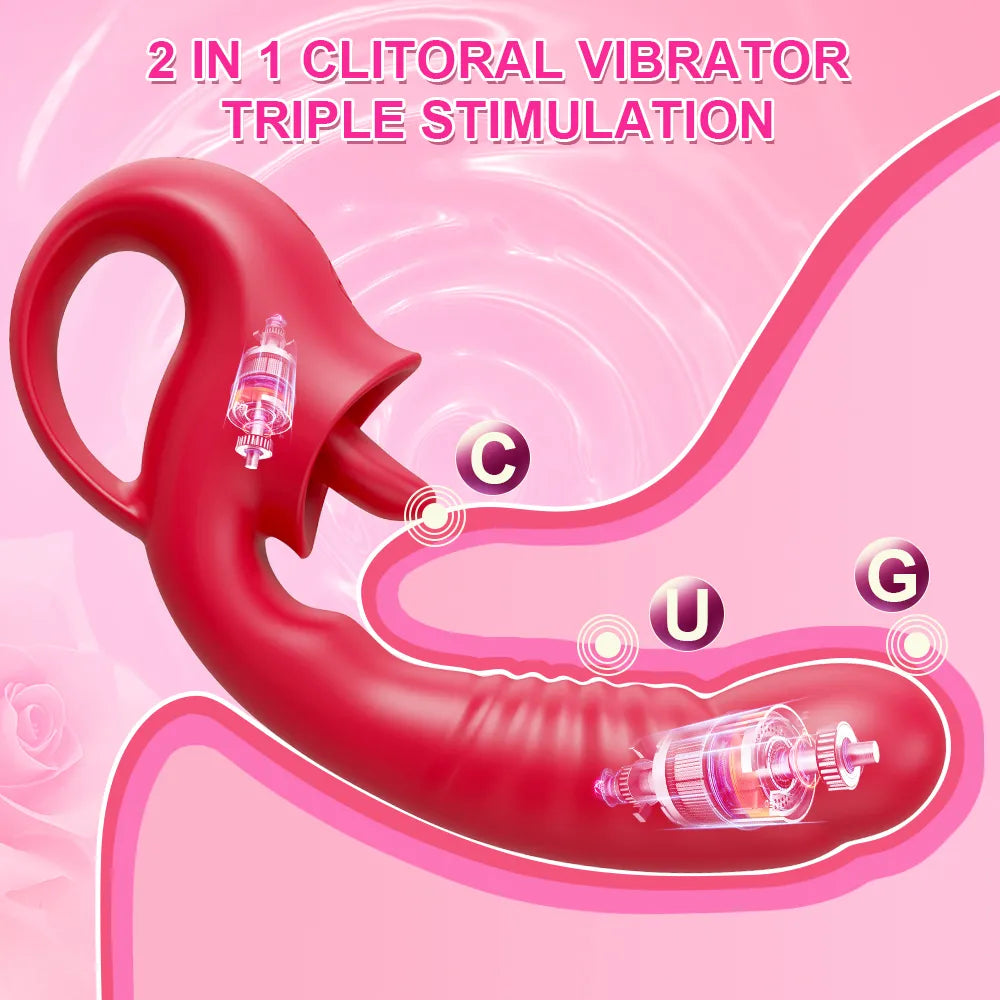 Rechargeable Clitoral Stimulator with Two Motors
