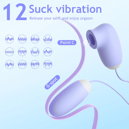 Massage egg with suction