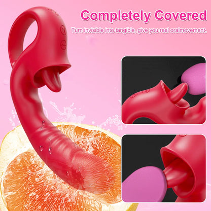 Dual Motors Clitoral Vibrator with Adjustable Intensity