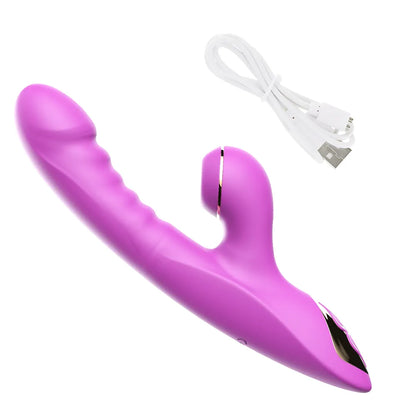 Clitoral vibrator with fun heating and sucking without wires