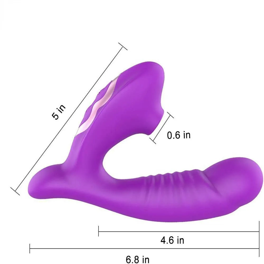 Vibrator made of silicone for clitoral suction
