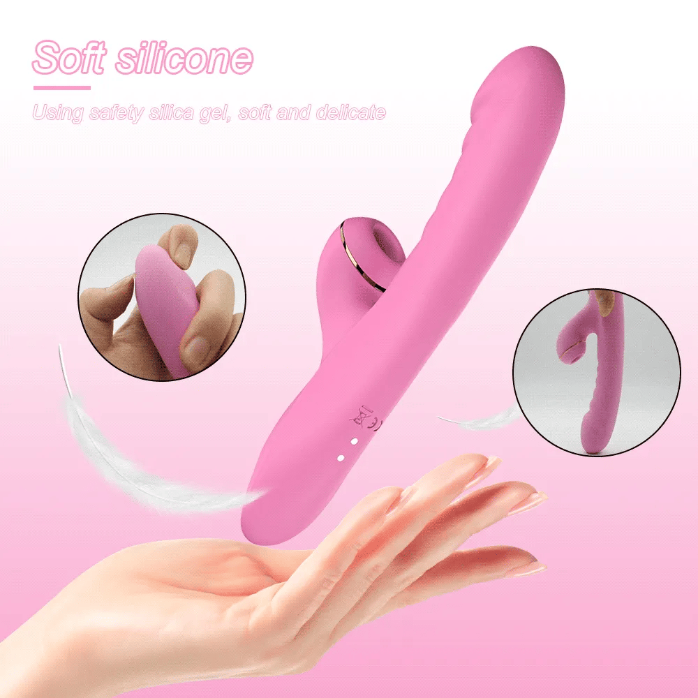 Clitoral sucking vibrator with wireless heating