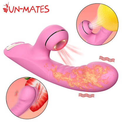 Heating clitoral vibrator without wires