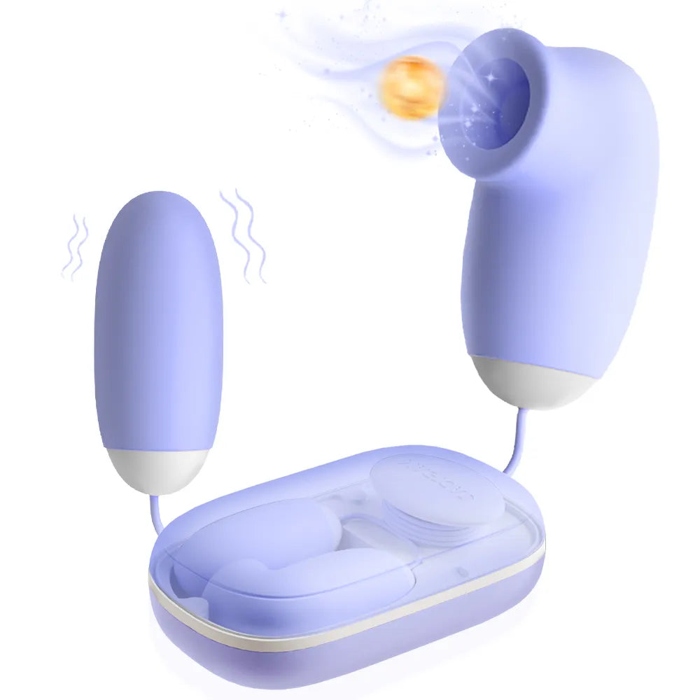 Massaging vibrator with egg shape