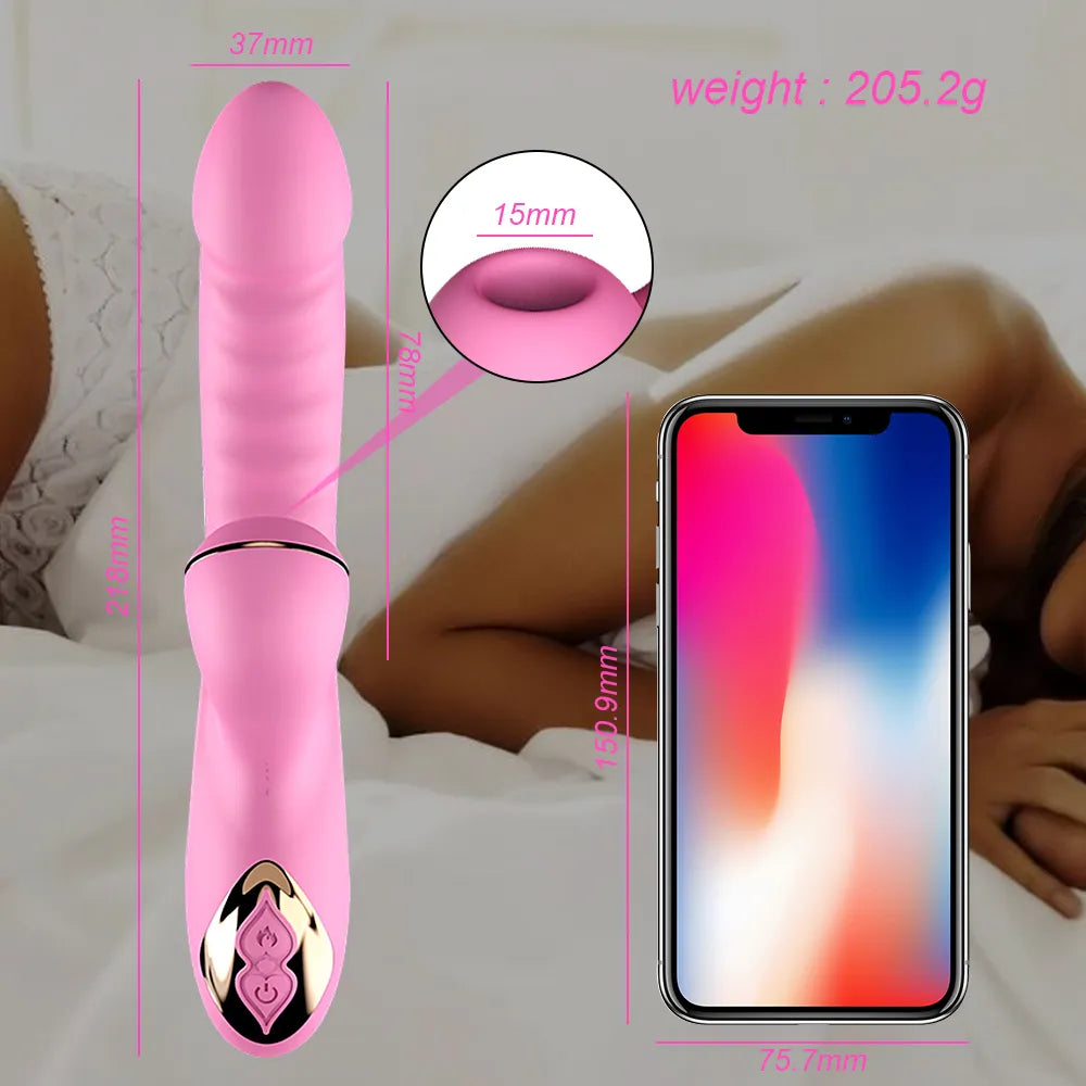 Clitoral sucking vibrator with wireless heating and fun