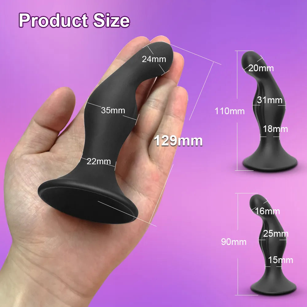 Soft silicone anal massager