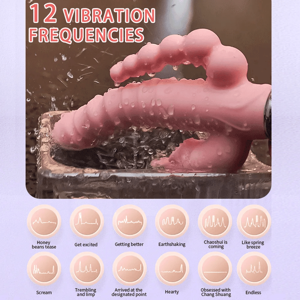 Tongue dildo vibrator for masturbation