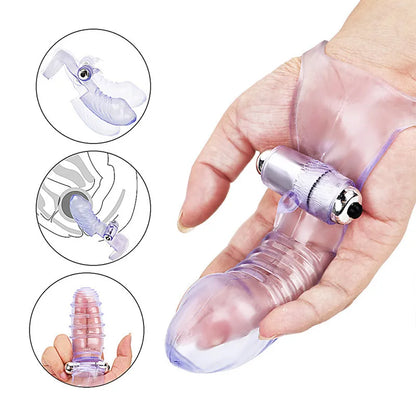 Vibrating clit pleasure toy with finger massager